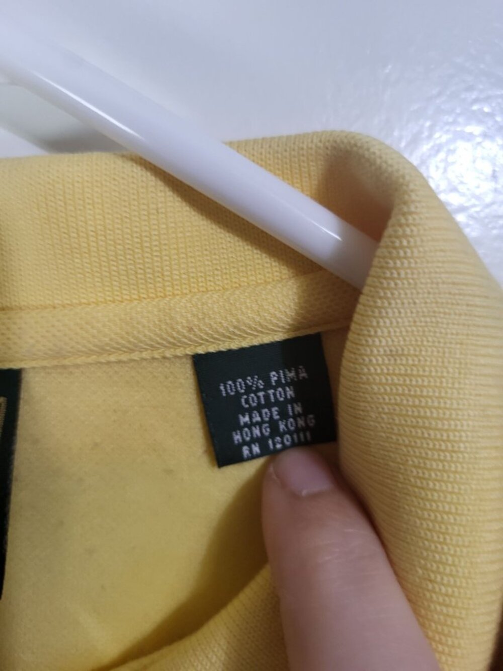 Masters Collection Shirt Men's Large Pima Cotton Yellow Golf Polo Augusta - Picture 7 of 10